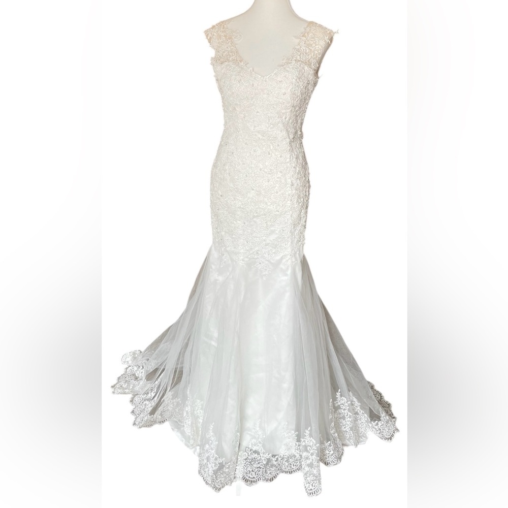Hebeos Women’s Bridal Wedding Dress NWT Unknown Sz-Pics For Approx Measurements